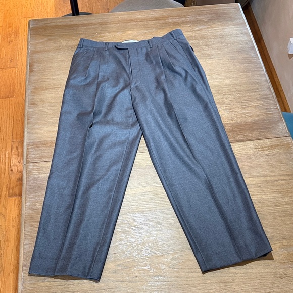 Gray Pleated Trousers
